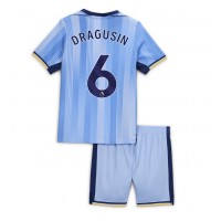 Echipament fotbal Tottenham Hotspur Radu Dragusin #6 Tricou Deplasare 2024-25 pentru copii maneca scurta (+ Pantaloni scurti)